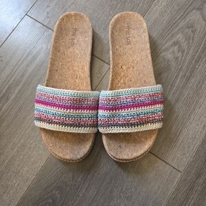 The Sak Multicolor Striped Slide Sandals